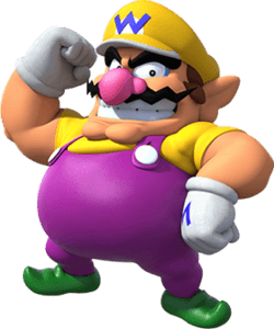 Wario, as seen in promotional artwork for Super Mario Party.
