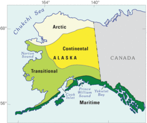 Alaska climate regions USGS