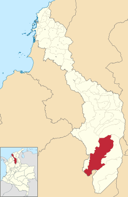 Location of the municipality and town of Santa Rosa del Sur in the Bolívar Department of Colombia