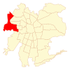 Map of Pudahuel commune within Greater Santiago