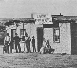 Mason's Western Hotel in Contention City, 1880.