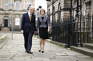 First Minister Nicola Sturgeon and Deputy First Minister John Swinney