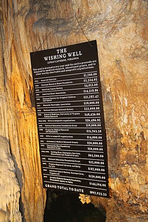 Luray Caverns Sign for veterans memorial