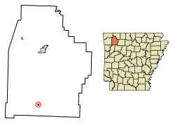 Location of St. Paul in Madison County, Arkansas.