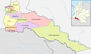 Mapa de Putumayo (político)