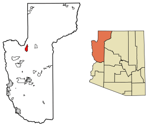 Location of Meadview in Mohave County, Arizona