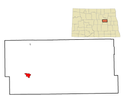 Location of New Rockford, North Dakota