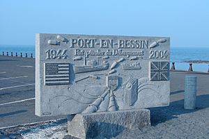 Port-en-Bessin-Huppain, Calvados, Tablet of the D-day