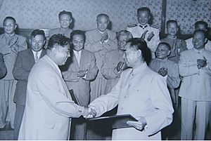 Signing Sino-North Korean Mutual Aid and Cooperation Friendship Treaty, July 1961