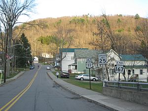 Southern terminus of Pennsylvania State Route 167 in Hop Bottom.jpg