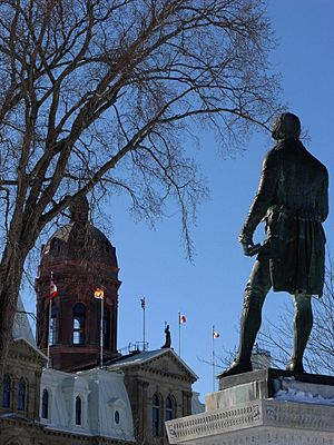 Statue of Robert Burns, across from the New Brunswick Legislature