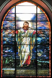 Tiffany Jesus Window in Pullman Memorial Universalist Church