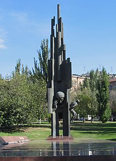 Yerevan Y Charents monument