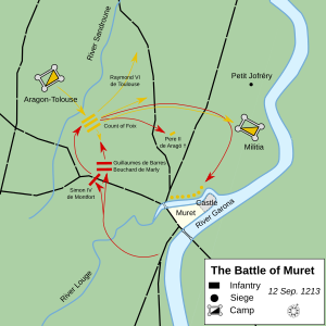 Battle of Muret Map - en