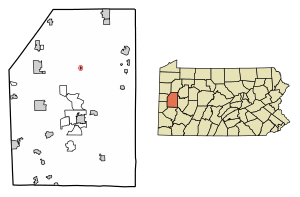 Location of West Sunbury in Butler County, Pennsylvania.