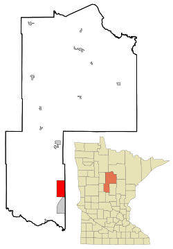 Location of Lake Shorewithin Cass County, Minnesota