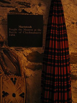Clan Mackintosh tartan in Clan Munro exhibition