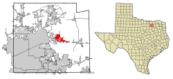 Location within Collin County and Texas