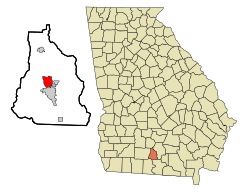 Location in Cook County and the state of Georgia