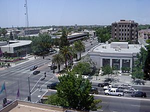 Downtown's civic center viewed from Truxtun Tower (also known as Bank of America Building).