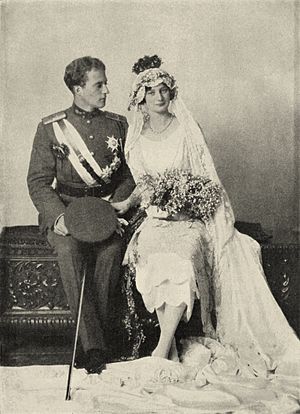 Leopold of Belgium and Astrid of Sweden on their wedding day