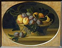 Still Life with Peaches and Plums