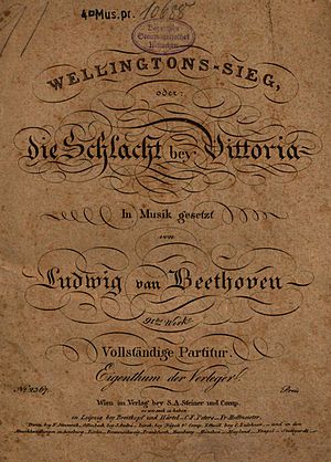 Ludwig van Beethoven - Wellingtons Sieg - Titelseite (1816)
