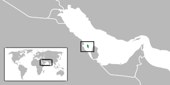 Location of  Bahrain  (green)in the Middle East  (grey)  —  [Legend]