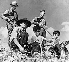 Members of the Texas Border Patrol guard Mexican immigrants apprehended near the border in June 1948