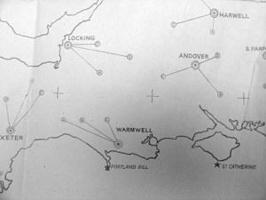 Pundit Light wartime locations, offset from airfield