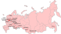 Russian Super League map
