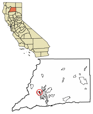 Location of Keswick in Shasta County, California.