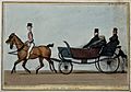 The Duke of Wellington rides in an open top carriage with Si Wellcome V0050268