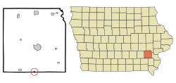 Location of Coppock, Iowa