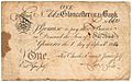 £1 Gloucester Old Bank note for Charles Evans & James Fell 1814