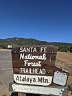 Atalaya Mtn trailhead sign
