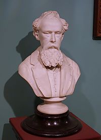 Charles Dickens by James and Thomas Bevington, Staffordshire, 1870, porcelain - Château Ramezay - Montreal, Canada - DSC07564