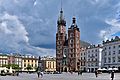 Church of Our Lady Assumed into Heaven, view from SW, 5 Mariacki square, Old Town, Kraków, Poland