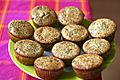 Cranberry-Mohn Muffins on plate