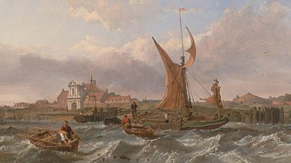 Detail from Clarkson Stanfield - Tilbury Fort--Wind Against the Tide - Google Art Project