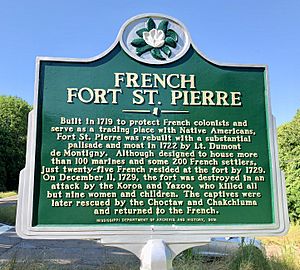 French Fort St. Pierre historical marker