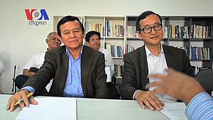 Kem Sokha with Sam Rainsy