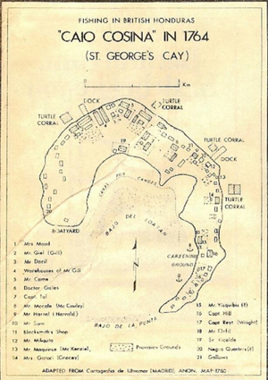St. George's Caye 1764 Map