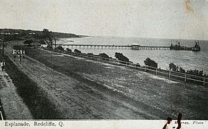 StateLibQld 2 231285 Esplanade at Redcliffe near the jetty, 1906