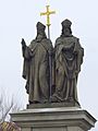Statue, Saints Cyril and Methodius, Trebic, Czech Republic