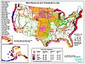 United States Wind Resources and Transmission Lines map