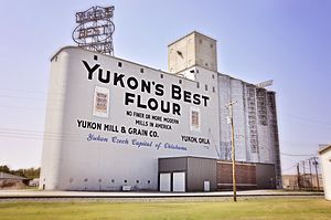 Yukon's Best Flour mill, located on U.S. Route 66