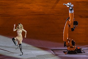 2016 Summer Paralympics opening ceremony, Amy Purdy with robot 2