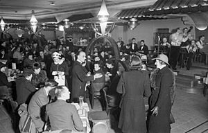 A busy scene at Lyons Corner House Brasserie, Coventry Street, London, 1942. D6570