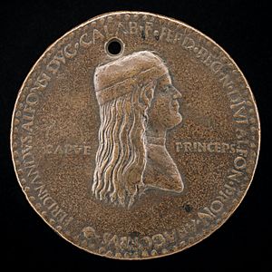 Adriano Fiorentino, Ferdinand of Aragon, died 1496, Prince of Capua and King of Naples 1495 (obverse), 1494 or before, NGA 44499